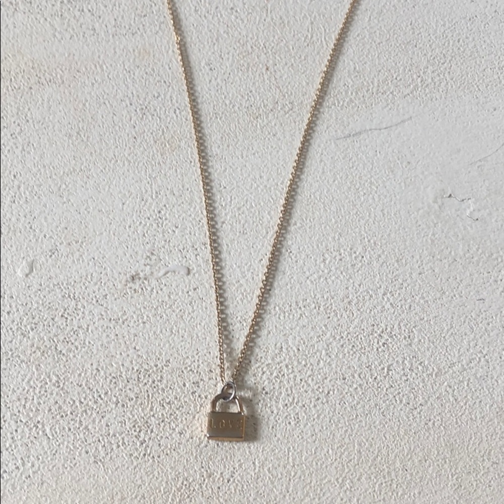 Giving Keys mini padlock necklace- LOVE